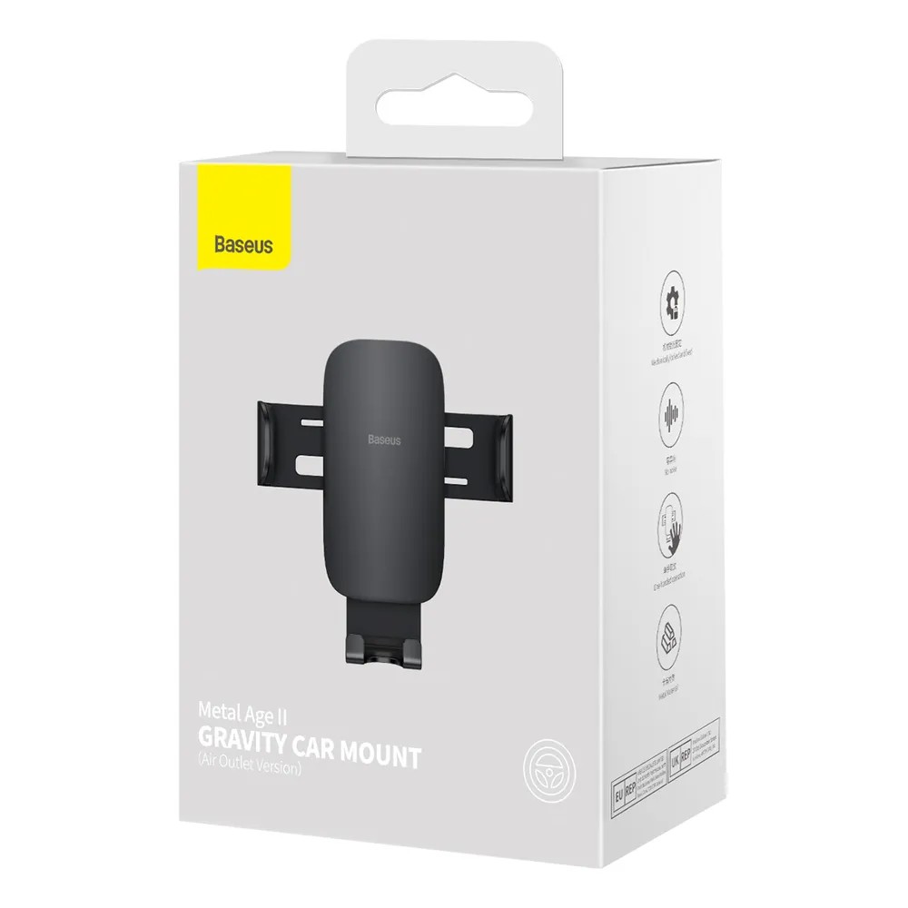 BASEUS Βάση Αυτοκινήτου Αεραγωγού Metal Age II Gravity Car Mount SUJS000001 Μαύρη