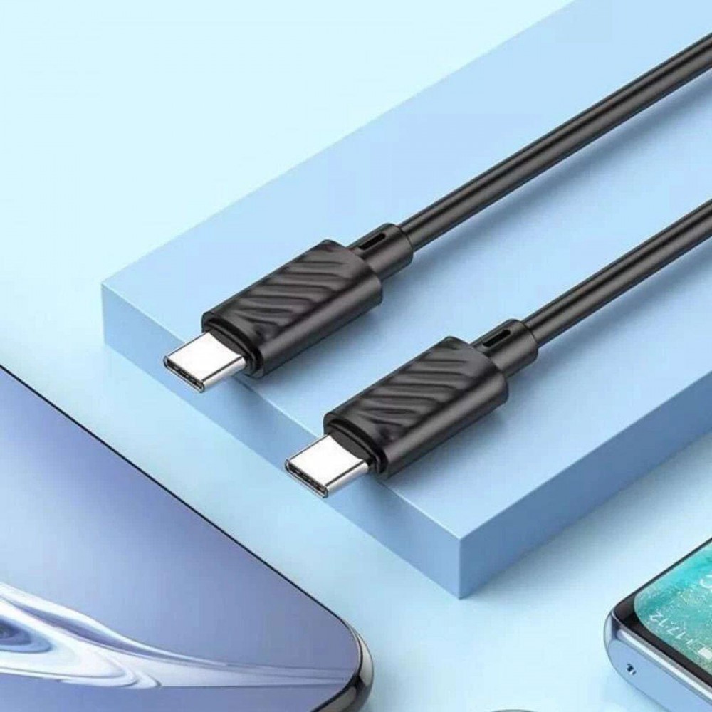 Hoco USB-C to USB-C 60W 1m Μαύρο (X88)