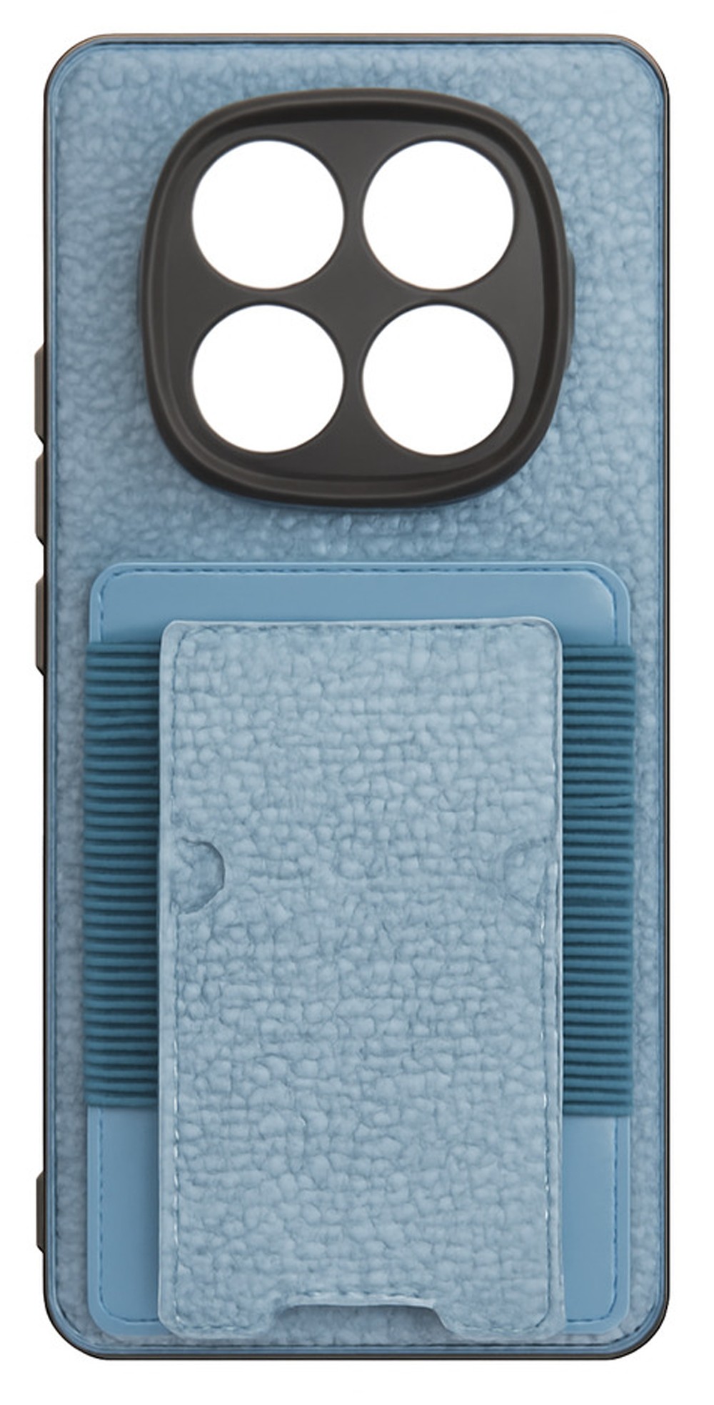 Forcell Xiaomi Redmi Note 14 Pro Plus 5G Fold Stand Elastic Card Θήκη Σιλικόνης - Blue