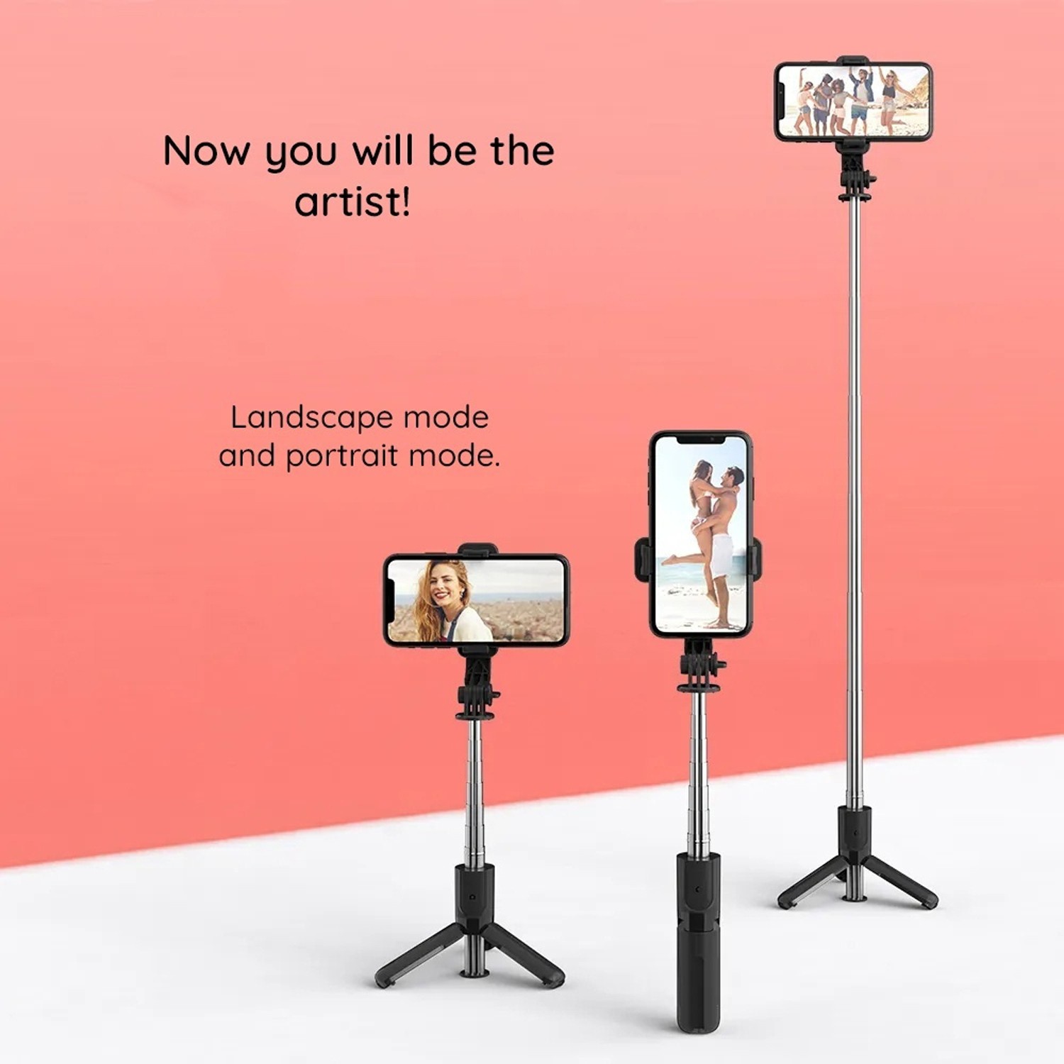 Techsuit selfie stick με ενσωματωμένο τρίποδο L11 Μαύρο