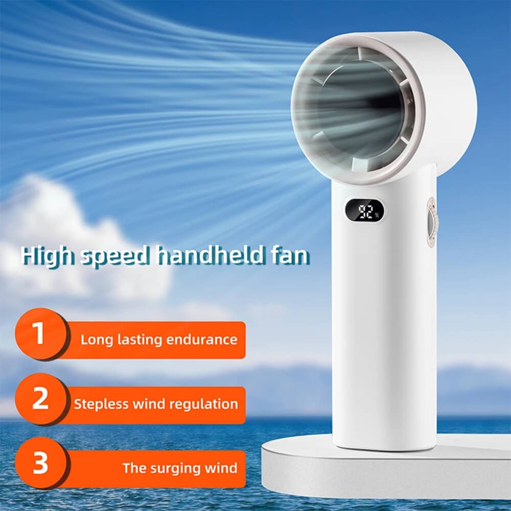 Techsuit K38 Φορητό Ανεμιστηράκι Χειρός 3600mAh White
