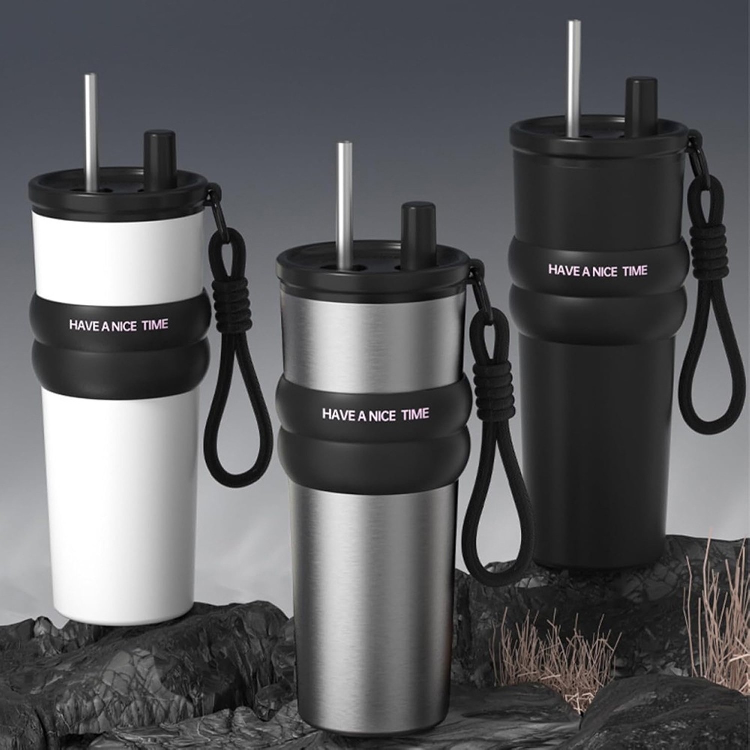 Techsuit Μπουκάλι Ανοξείδωτο Θερμός 710ml Γκρι