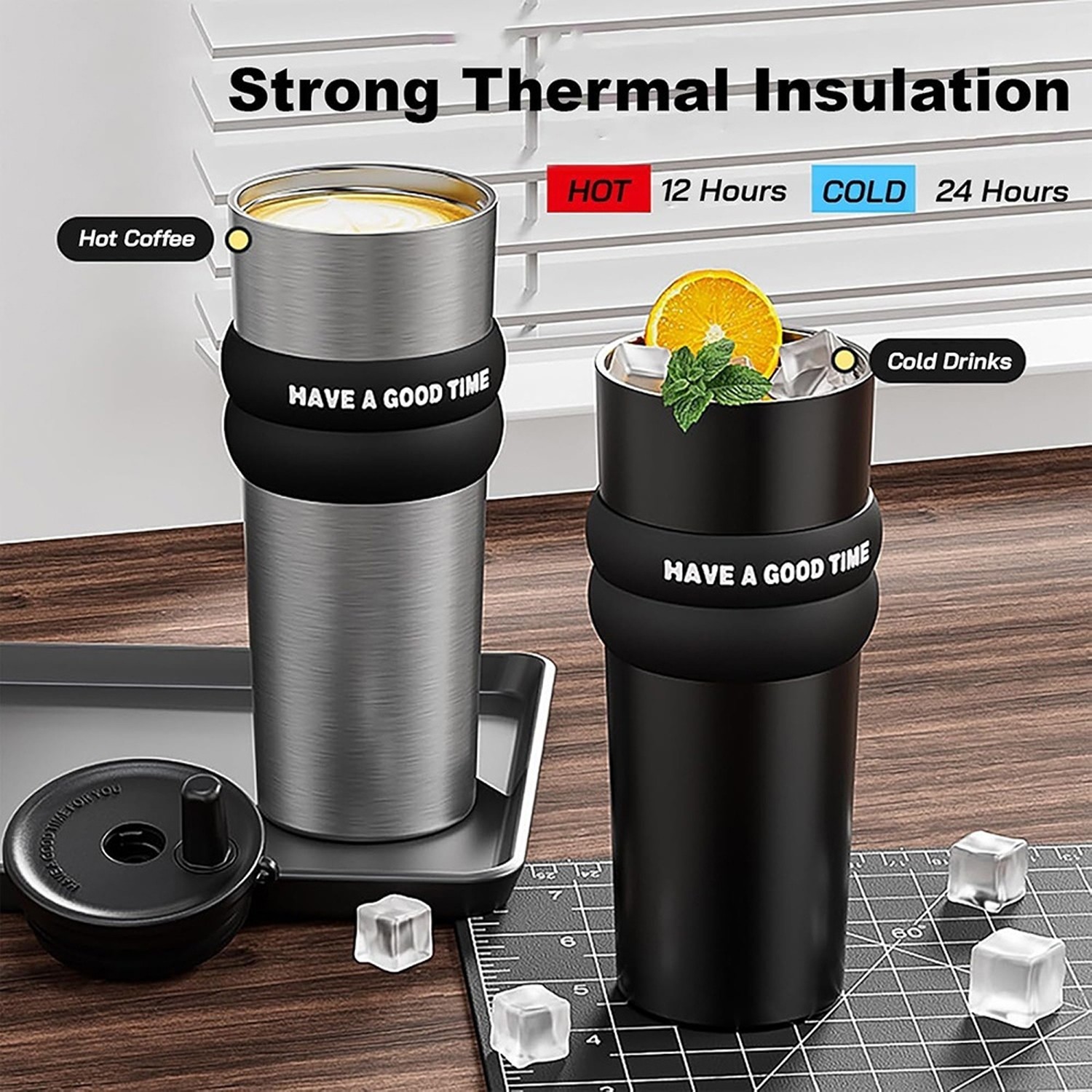 Techsuit Μπουκάλι Ανοξείδωτο Θερμός 710ml Γκρι