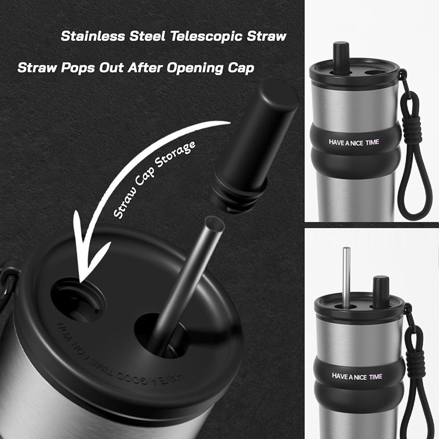 Techsuit Μπουκάλι Ανοξείδωτο Θερμός 710ml Γκρι