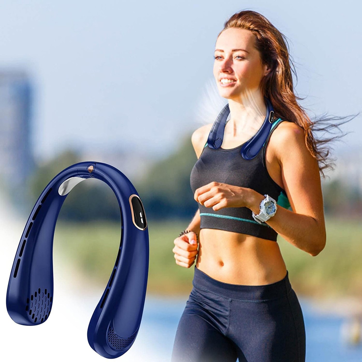 Techsuit H6 Φορητό Ανεμιστηράκι Λαιμού 1200mAh Πράσινο