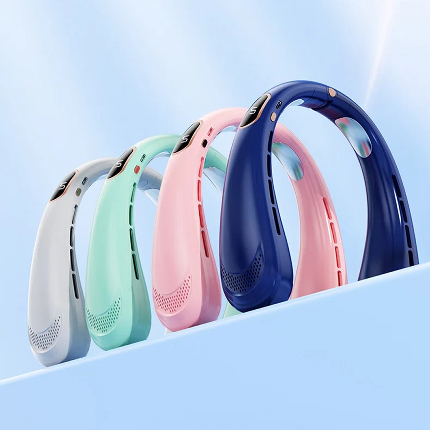 Techsuit H6 Φορητό Ανεμιστηράκι Λαιμού 1200mAh Λευκό