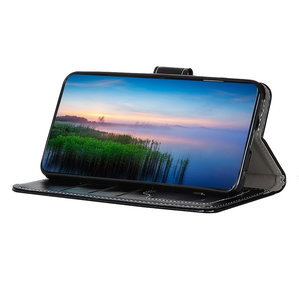Θήκη Huawei P Smart 2021 Βιβλίο Μαύρο Retro Crazy Horse Texture Horizontal Flip Case Black