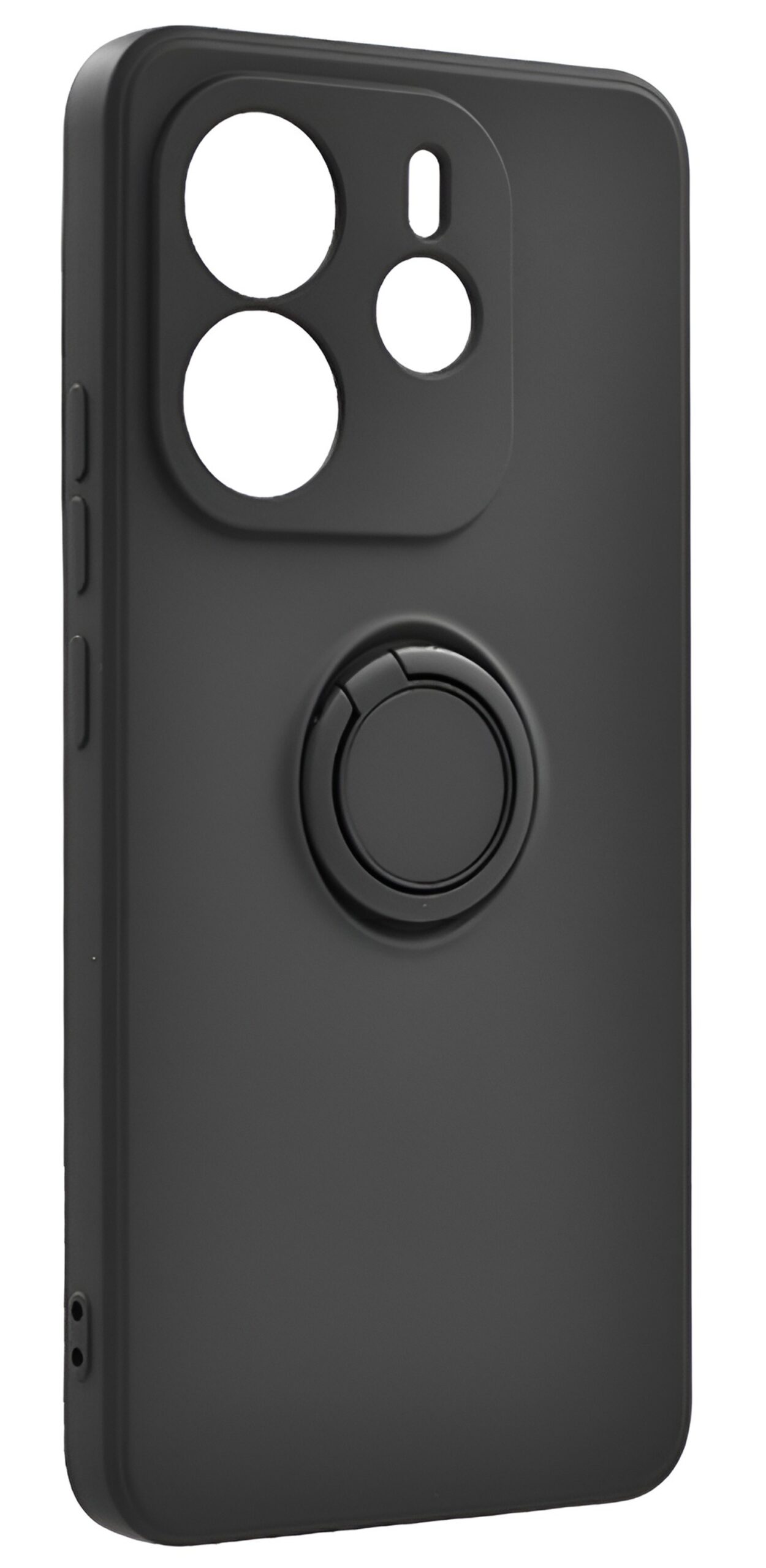 Forcell Xiaomi Redmi Note 14 4G Ring Holder Θήκη Σιλικόνης - Black
