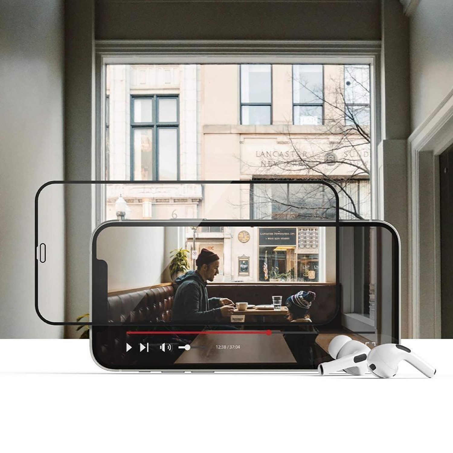 iPhone 15 Pro Προστασία Οθόνης με Μαύρο Περίγραμμα Hofi Glass Pro+ Full Face Tempered Glass
