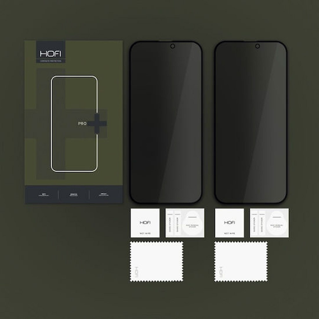 iPhone 16 Pro / iPhone 17 Προστασία Οθόνης Φιμέ 2 Pack Hofi Privacy Anti Spy Glass Full Face Tempered Glass
