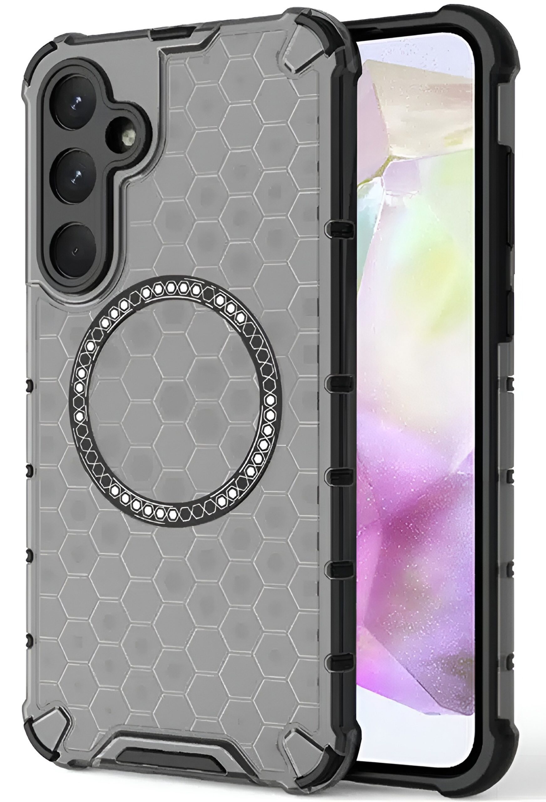 Techsuit Samsung Galaxy A35 5G Shockproof Honeycomb Magnetic Ring Θήκη Σκληρή - Black