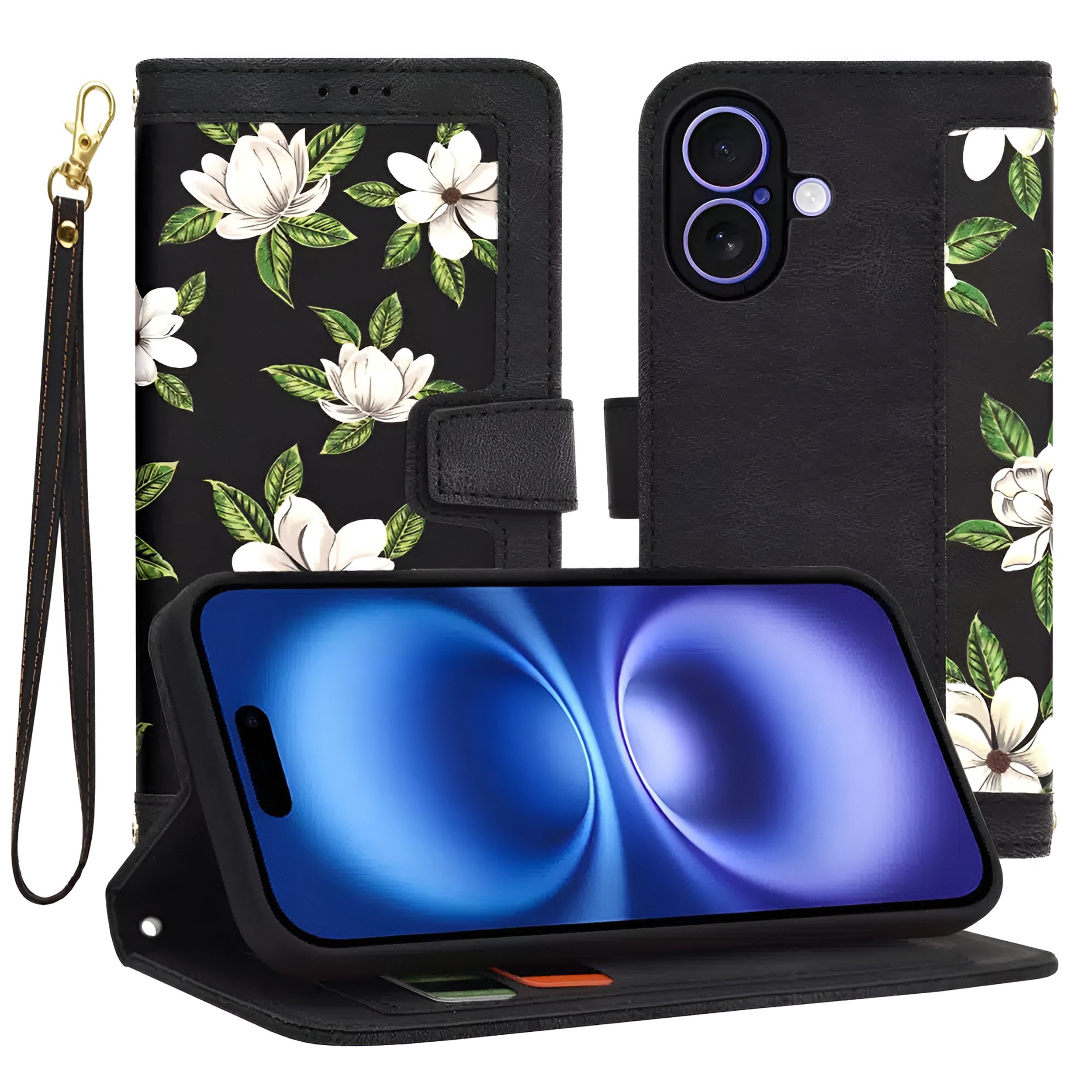 Techsuit iPhone 16 Flipcraft Θήκη Βιβλίο - Flowers of the Dawn