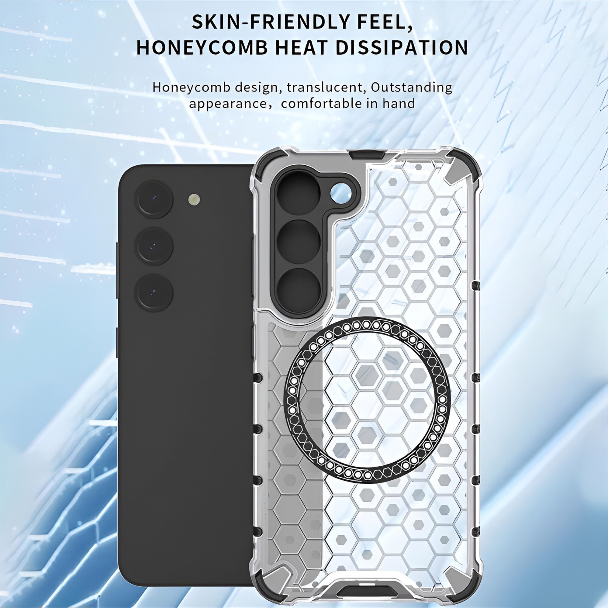 Techsuit Samsung Galaxy S25 Ultra 5G MagSafe Honeycomb Shield Σκληρή Θήκη - White