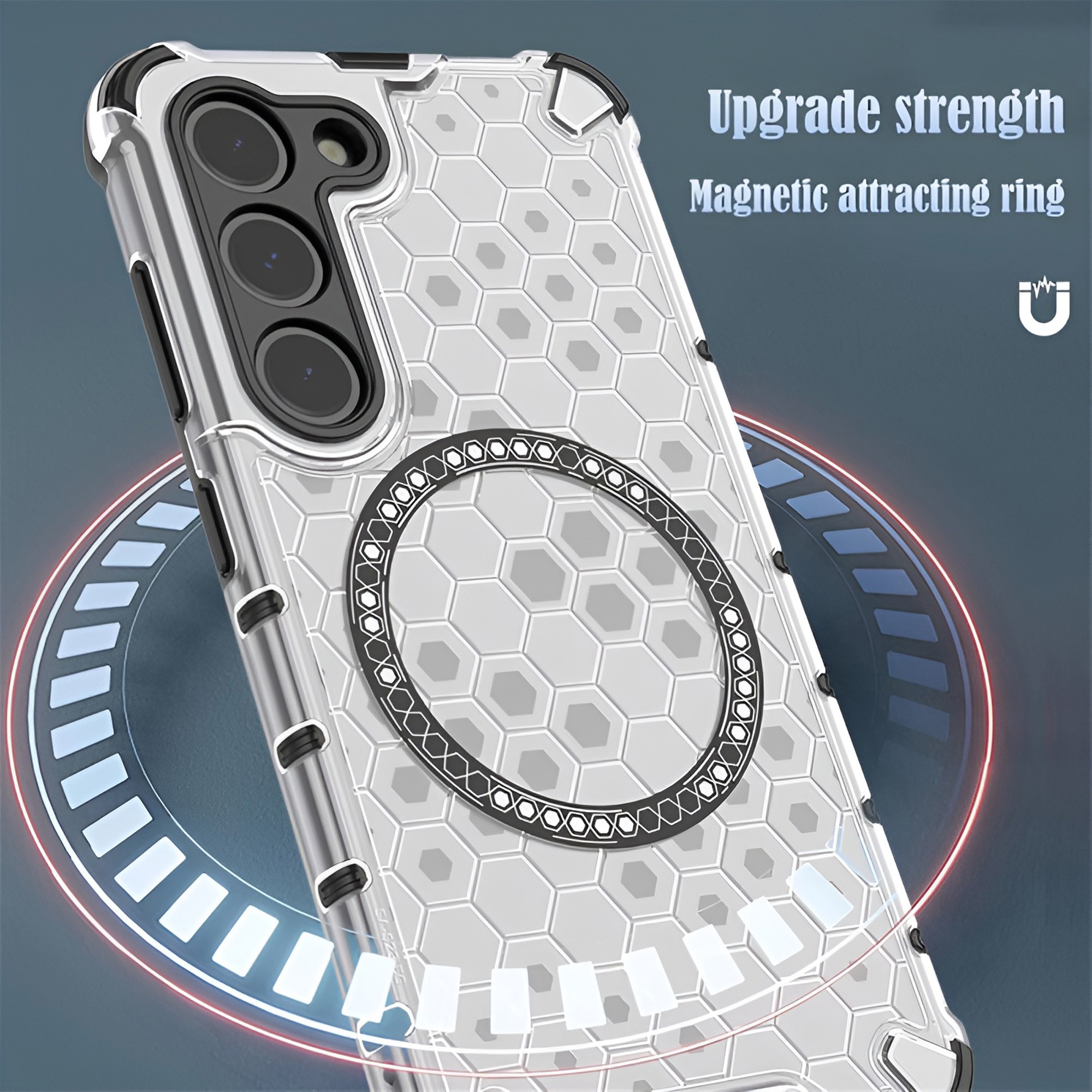 Techsuit Samsung Galaxy S25 Ultra 5G MagSafe Honeycomb Shield Σκληρή Θήκη - White