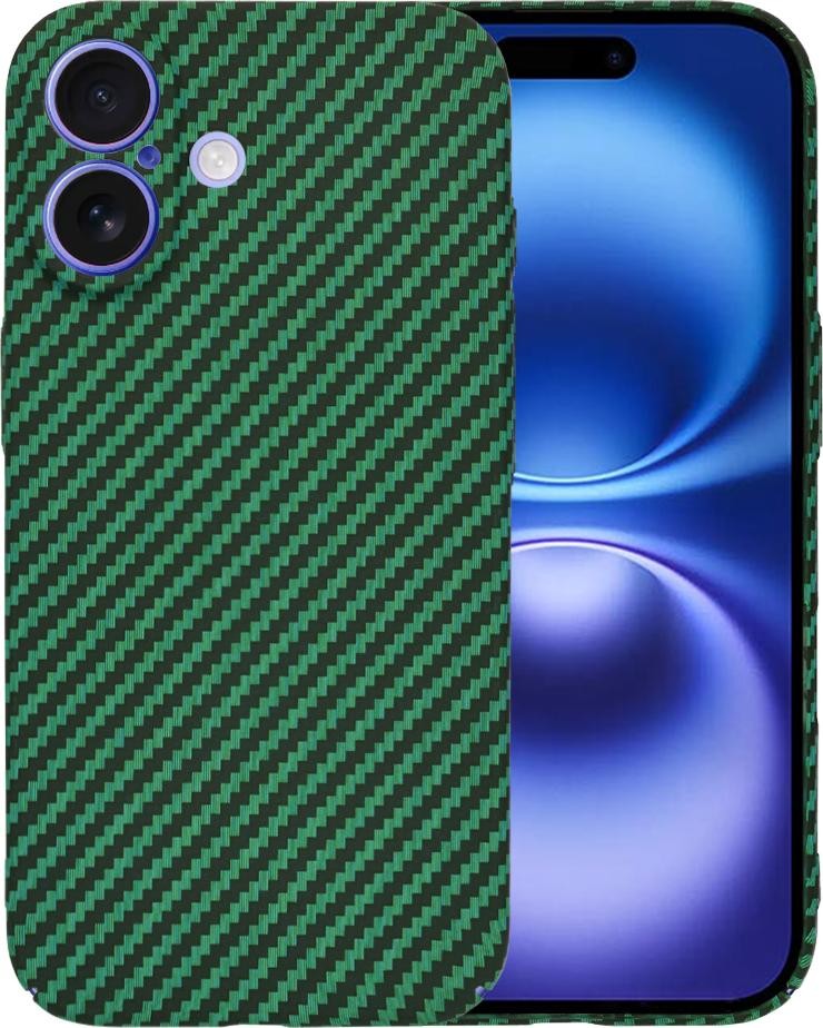 Techsuit iPhone 16 Carbonite Fibershell Θήκη Σκληρή - Green