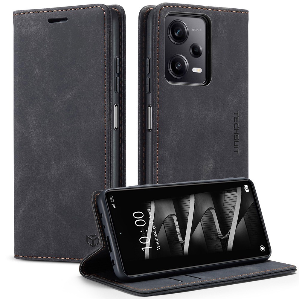 Techsuit Xiaomi Redmi Note 14 Pro 4G Confy Cover Θήκη Βιβλίο - Black
