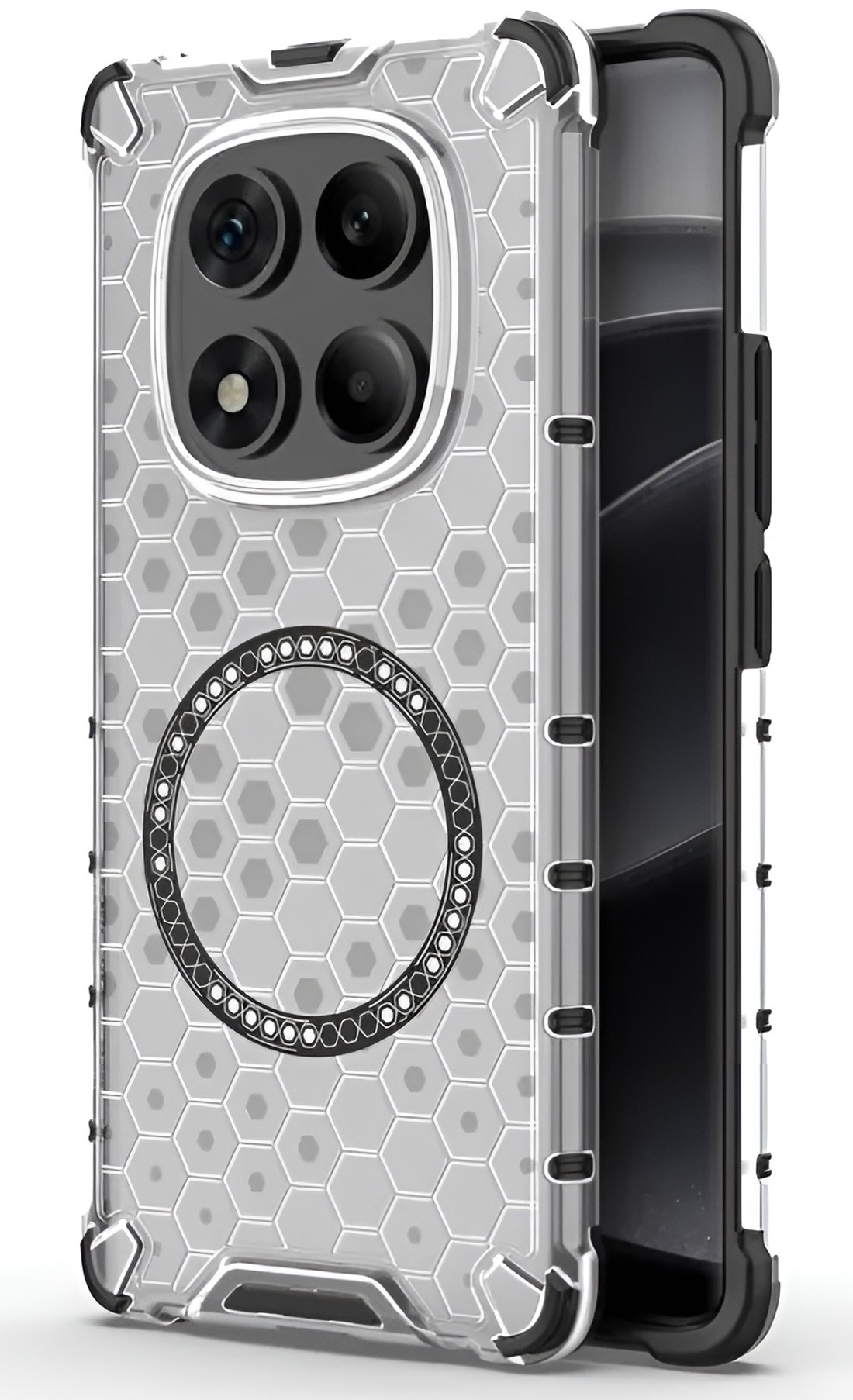 Techsuit Xiaomi Redmi Note 14 Pro 4G HoneyComb Shield Θήκη Σκληρή με Magsafe - White