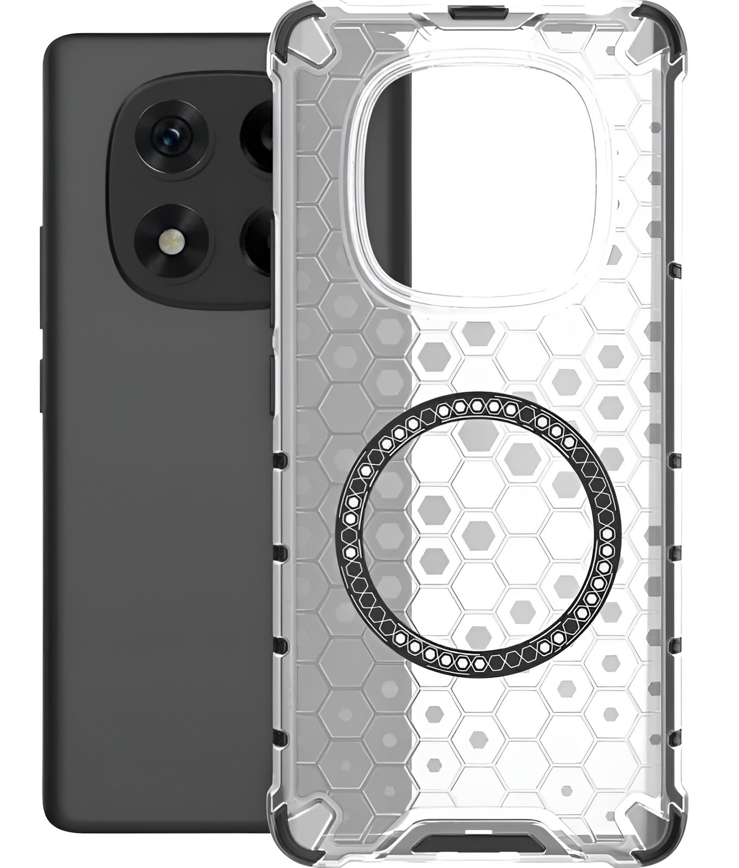 Techsuit Xiaomi Redmi Note 14 Pro 4G HoneyComb Shield Θήκη Σκληρή με Magsafe - White