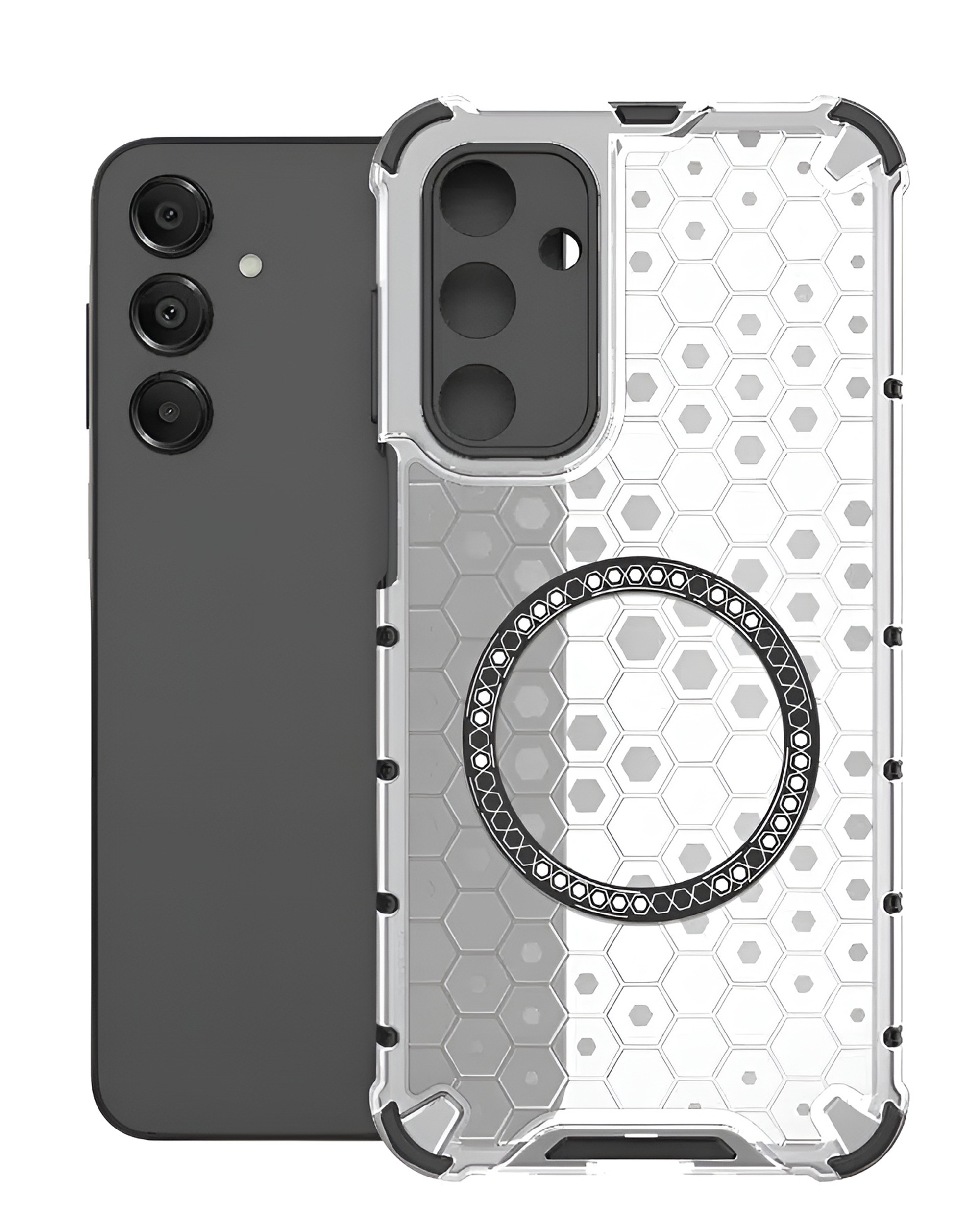 Techsuit Samsung Galaxy A16 4G / A16 5G MagSafe HoneyComb Shield Θήκη Σκληρή - White