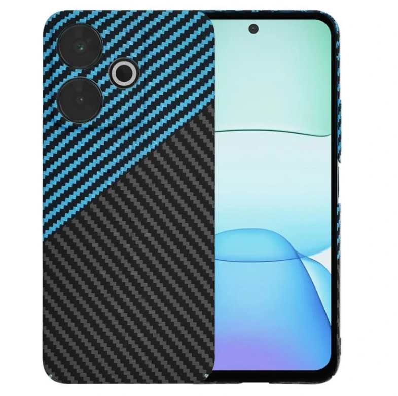 Techsuit Xiaomi Redmi 13 / Poco M6 4G Carbonite Fibershell Θήκη Σκληρή - Blue Pulse