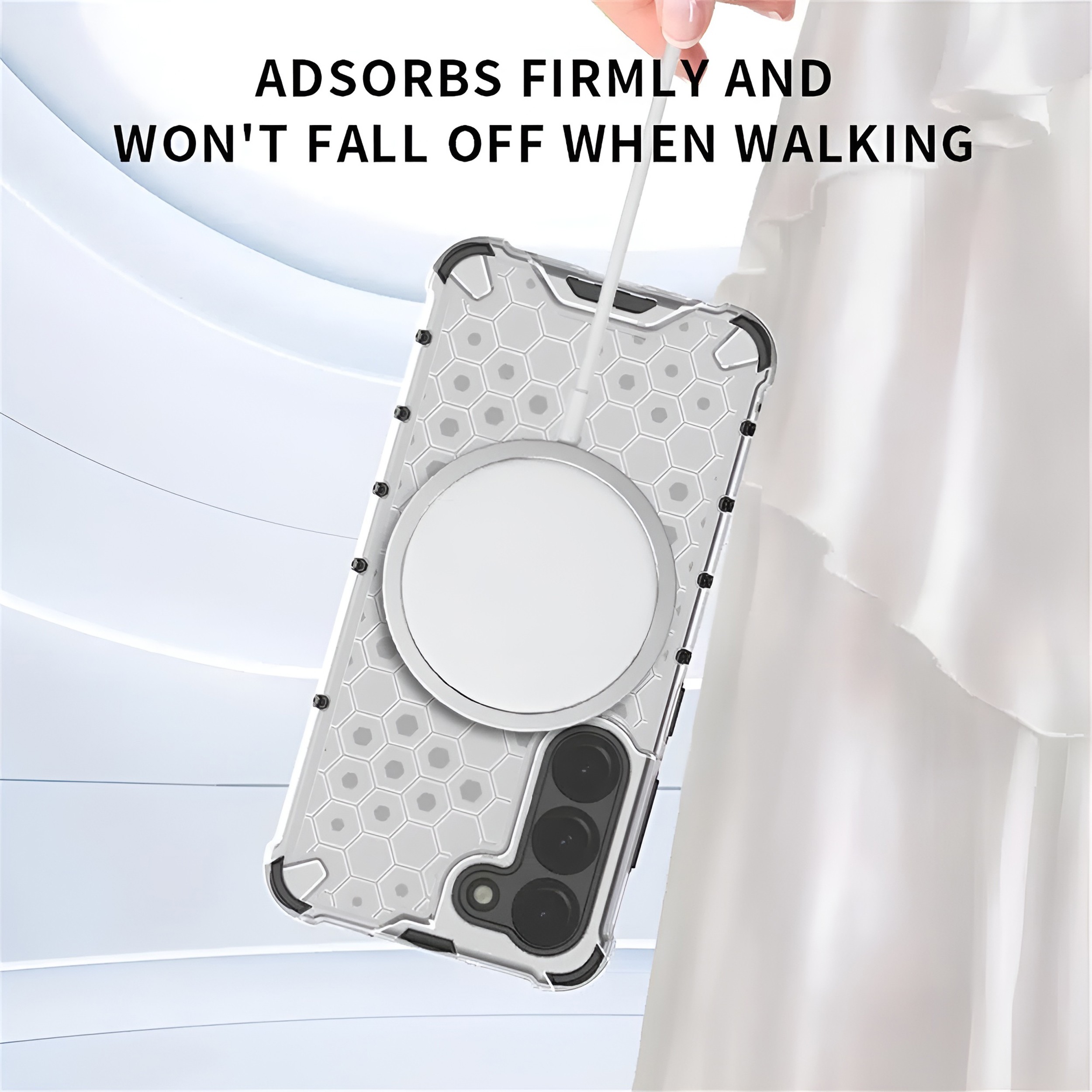 Techsuit Samsung Galaxy A05s 4G Magsafe Honeycomb Shield Θήκη Σκληρή - White