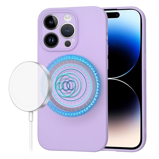 Techsuit iPhone 15 MagSafe Softflex Θήκη Σιλικόνης - Light Purple