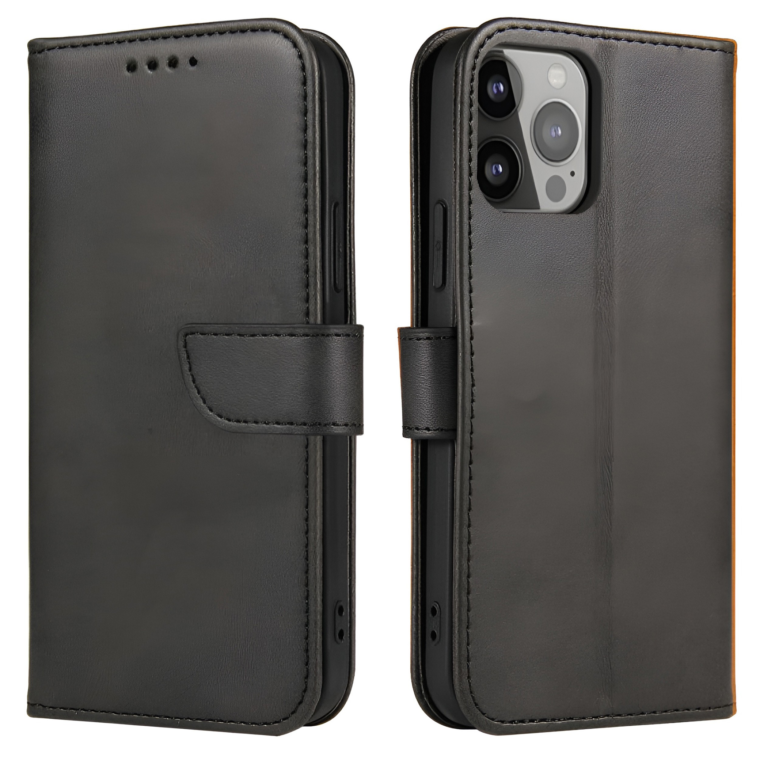 Tel1 iPhone 15 Pro Max Elegant Θήκη Βιβλίο - Black