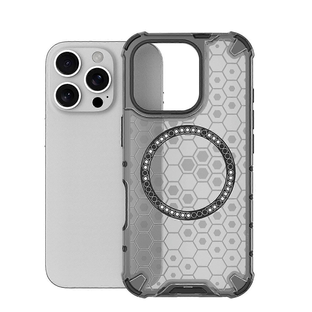 Techsuit iPhone 16 Pro Magsafe Honeycomb Shield Θήκη Σκληρή - Black
