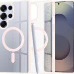 Techsuit Samsung Galaxy S25 Ultra 5G MagSafe Pro Θήκη με Πλαίσιο Σιλικόνης Διάφανη - Nude Pink