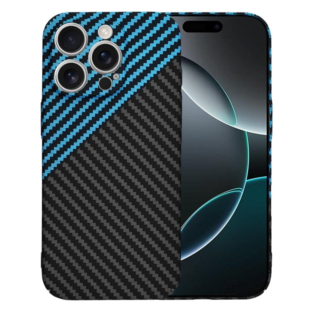 Techsuit iPhone 16 Pro Carbonite Fibershell Θήκη Σκληρή - Blue Pulse
