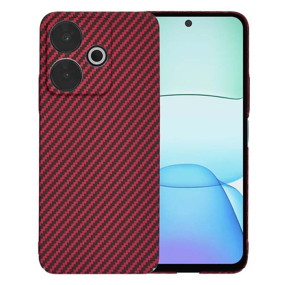 Techsuit Xiaomi Redmi 13 / Poco M6 4G Carbonite Fibershell Θήκη Σκληρή - Red