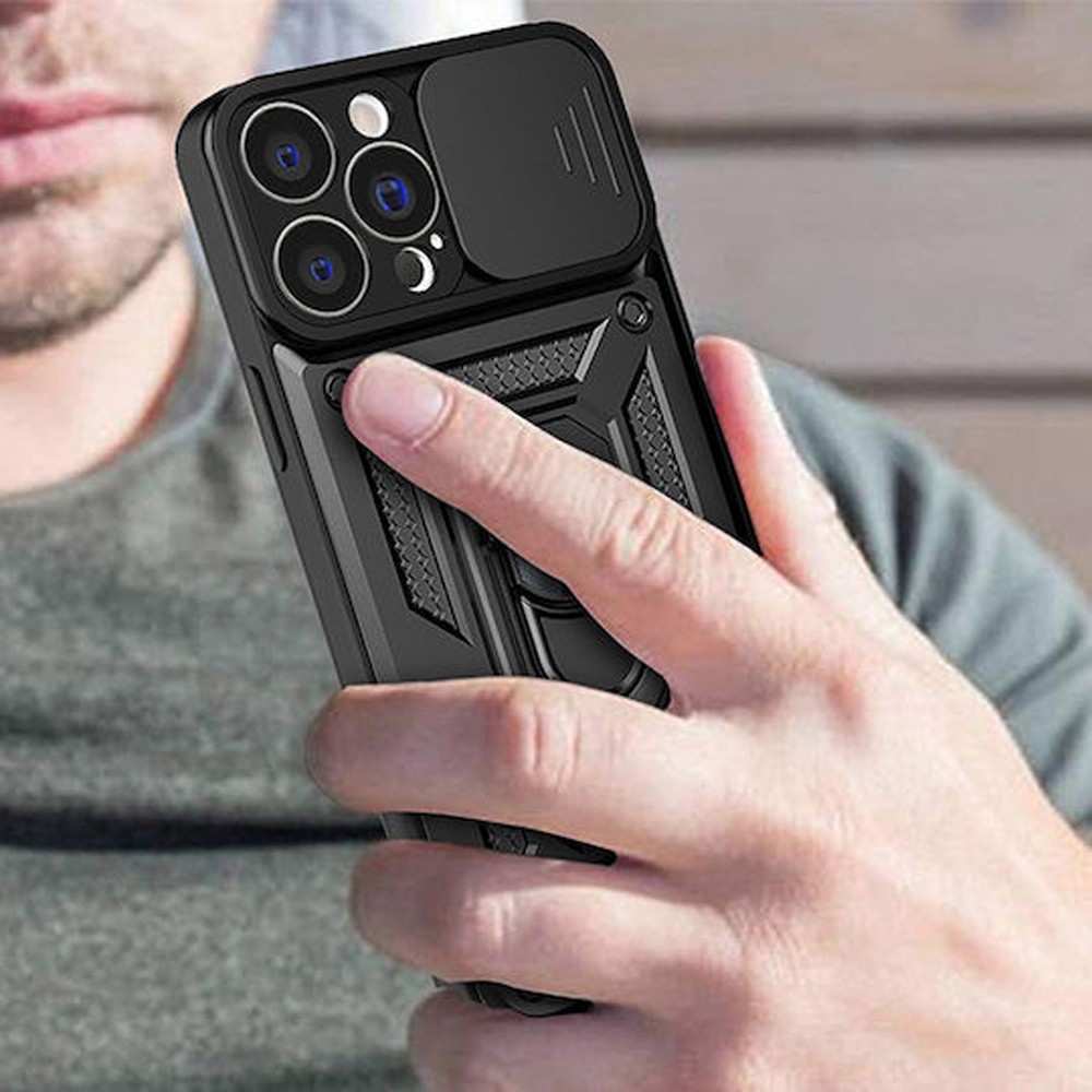Techsuit iPhone 13 Camshield Series Θήκη Σκληρή - Black