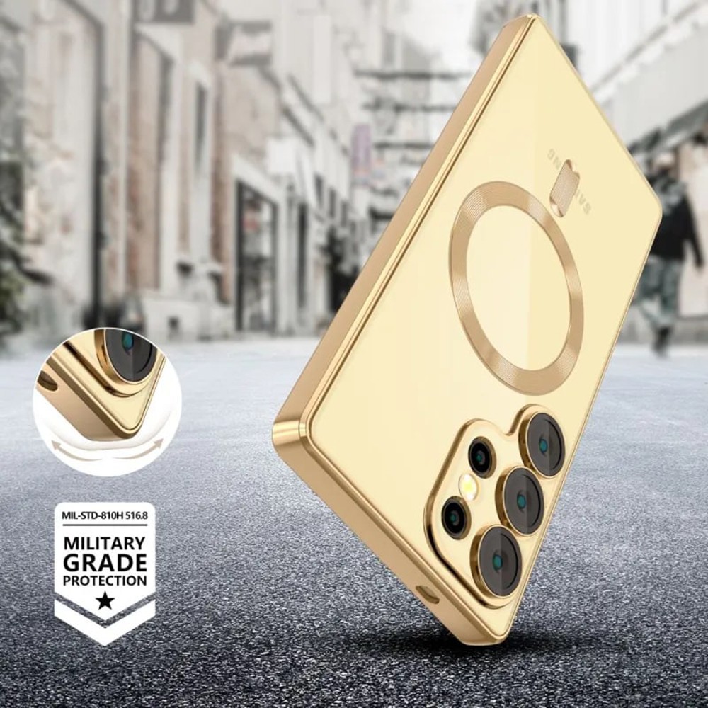 Tech - Protect Samsung Galaxy S25 Ultra Magflex Θήκη Σιλικόνης - Shiny Gold