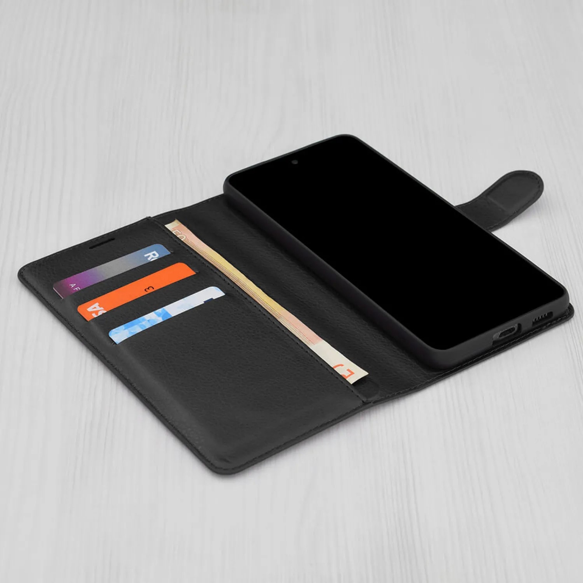 Techsuit Samsung Galaxy A36 5G Leather Folio Θήκη Βιβλίο - Black