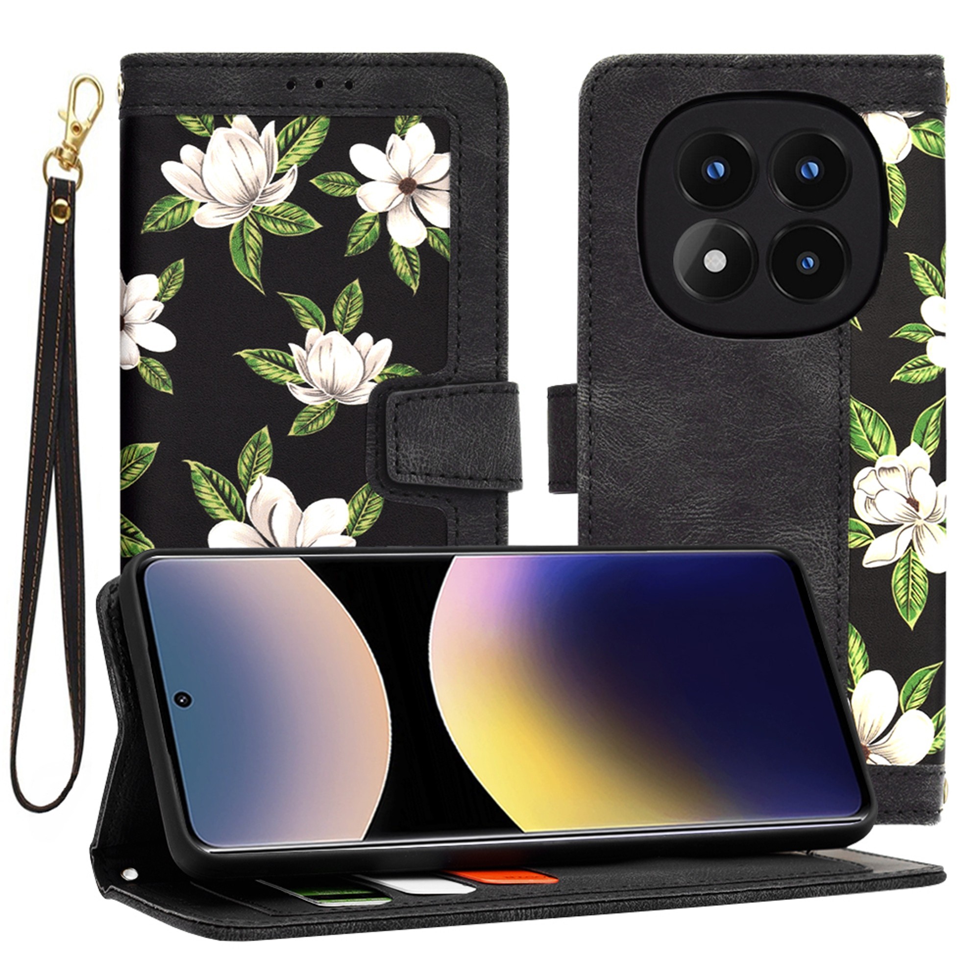 Techsuit Xiaomi Redmi Note 14 Pro 4G Flipcraft Θήκη Βιβλίο - Flowers of the Dawn