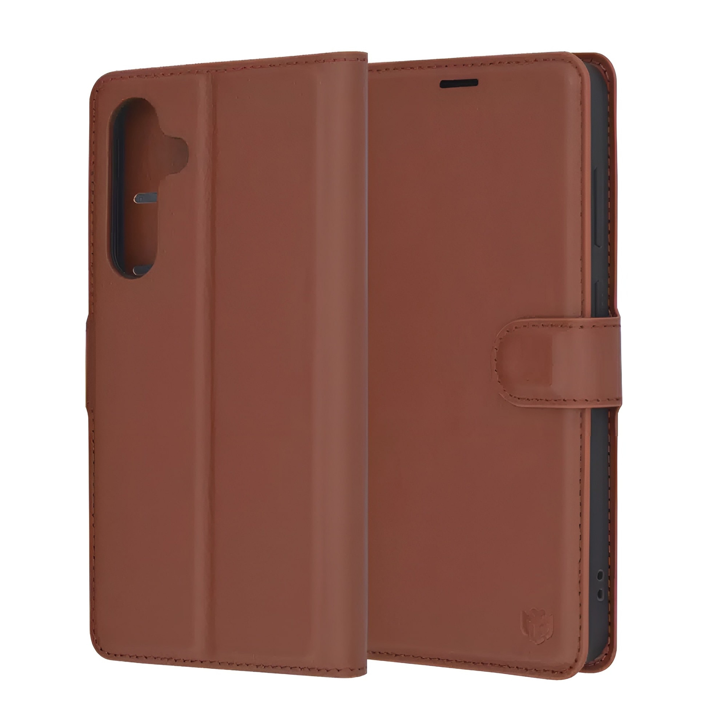Techsuit Samsung Galaxy S24 FE Leather Folio Θήκη Βιβλίο - Brown