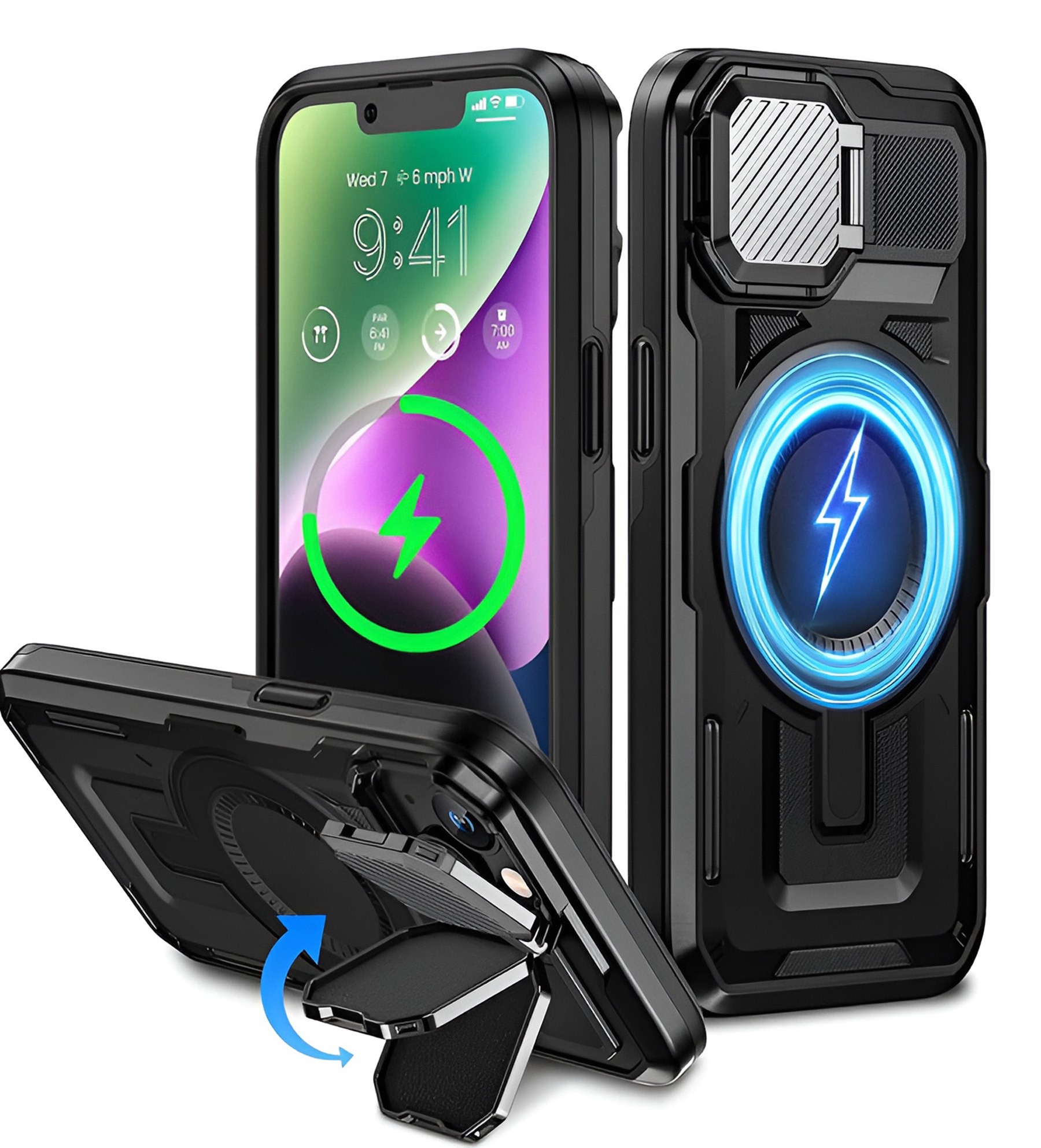 Techsuit iPhone 15 MagSafe CamVault Θήκη Σκληρή - Black