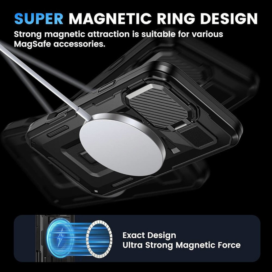 Techsuit iPhone 15 MagSafe CamVault Θήκη Σκληρή - Black