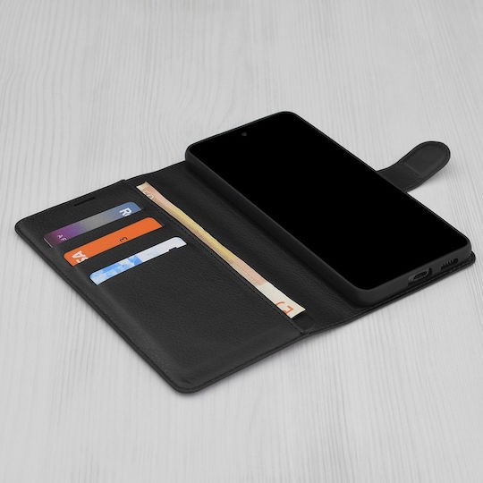 Techsuit Samsung Galaxy S25 5G Leather Folio Θήκη Βιβλίο - Black