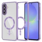 Techsuit Samsung Galaxy A36 5G / A56 5G MagSafe Luxury Crystal Θήκη με Πλαίσιο Σιλικόνης Διάφανη - Light Purple