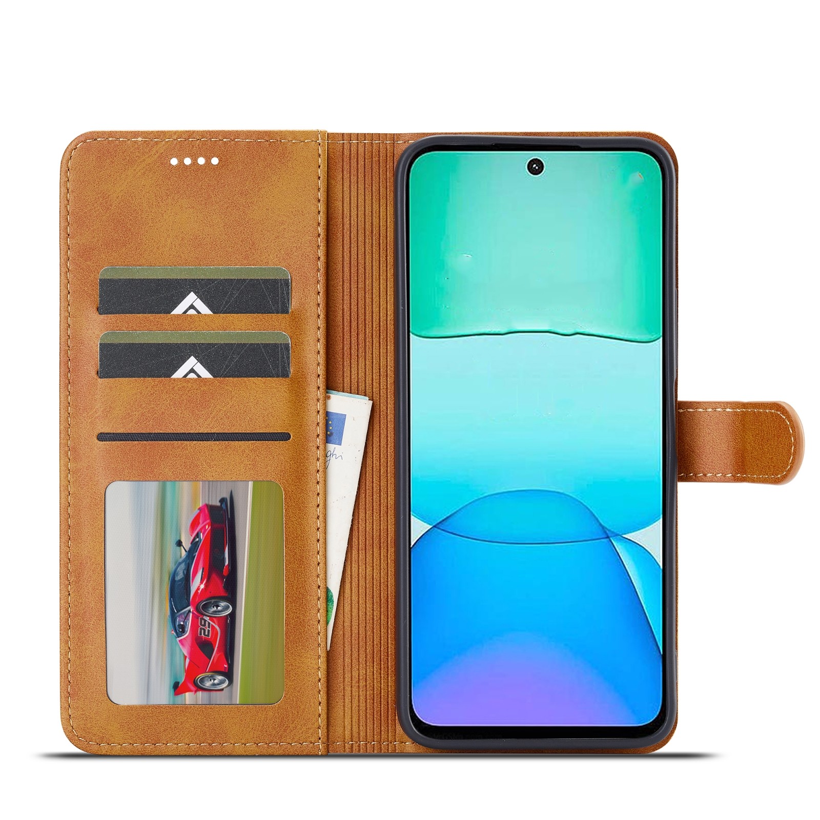 LC.IMEEKE Xiaomi Redmi 13 4G Calf Texture Θήκη Βιβλίο - Brown