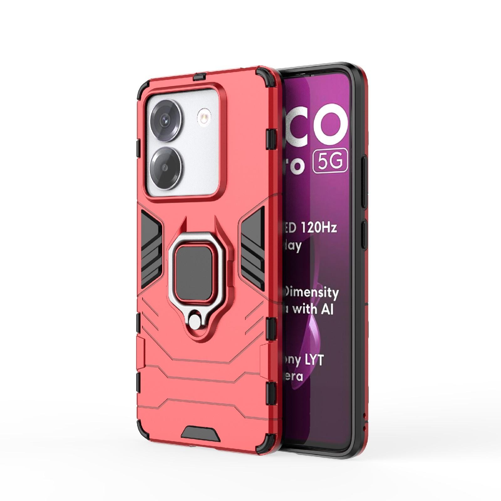 Forcell Xiaomi Poco M7 Pro Magnetic Ring Holder Θήκη Σκληρή - Red