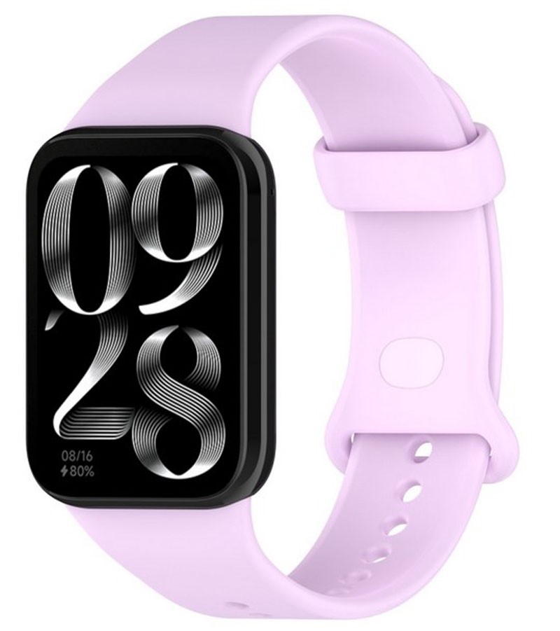 Λουράκι Xiaomi Smart Band 9 Pro / 8 Pro - Redmi Watch 4 / 5 Silicone Solid Color - Lilac