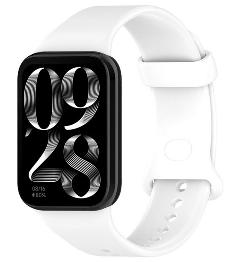 Λουράκι Xiaomi Smart Band 9 Pro / 8 Pro - Redmi Watch 4 / 5 Silicone Solid Color - White