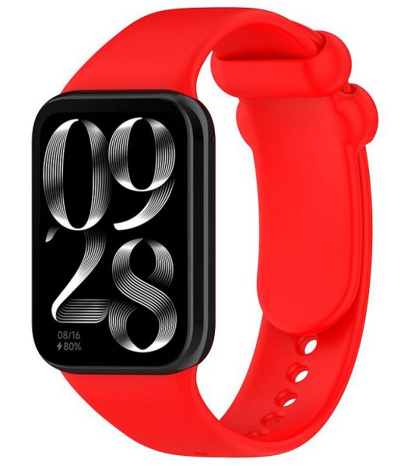 Λουράκι Xiaomi Smart Band 9 Pro / 8 Pro - Redmi Watch 4 / 5 Silicone Solid Color - Red