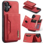 DG.MING iPhone 16 M2 Series 3-Fold Wallet Card Θήκη Δερματίνης - Red