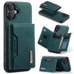 DG.MING iPhone 16 M2 Series 3-Fold Wallet Card Θήκη Δερματίνης - Green