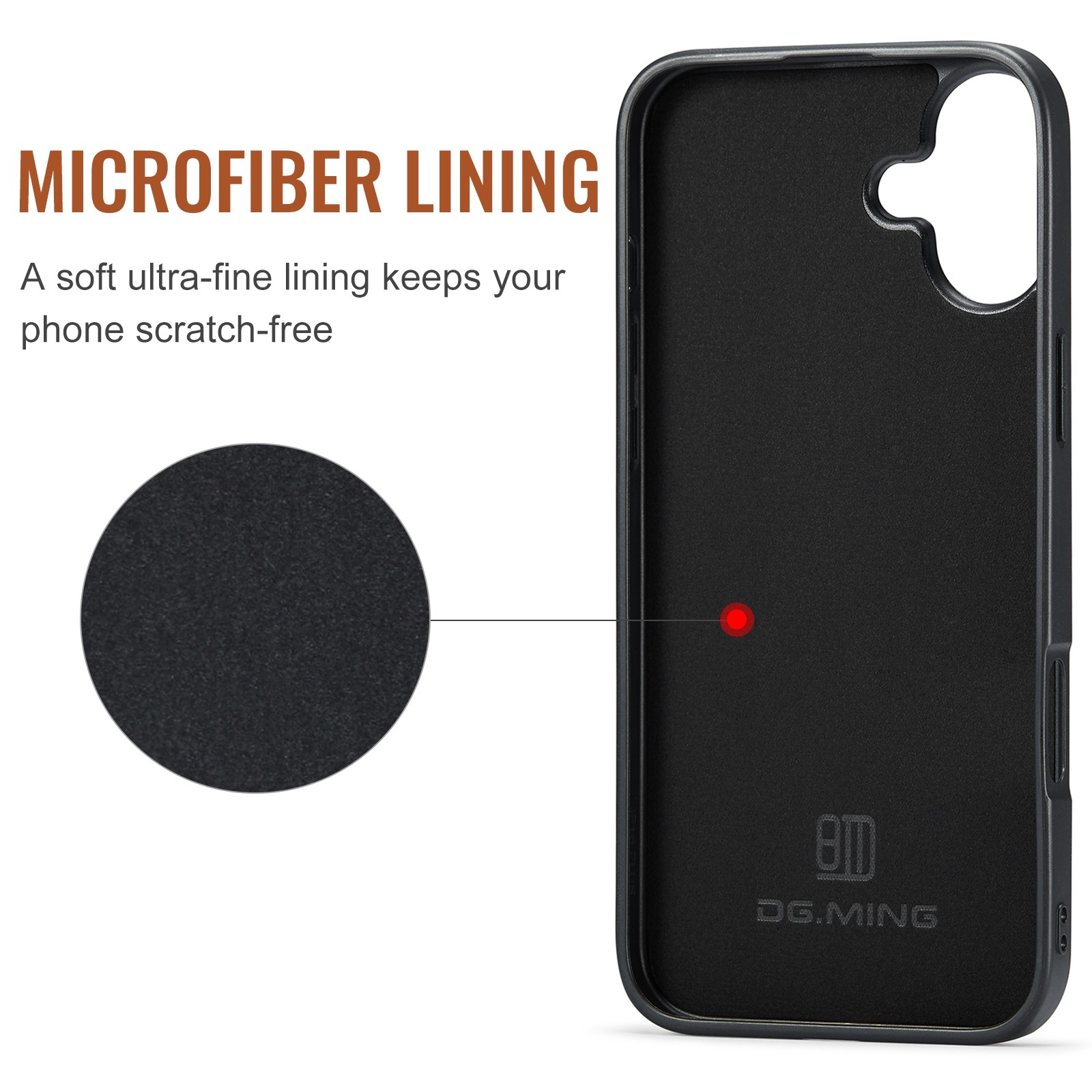 DG.MING iPhone 16 M2 Series 3-Fold Wallet Card Θήκη Δερματίνης - Black