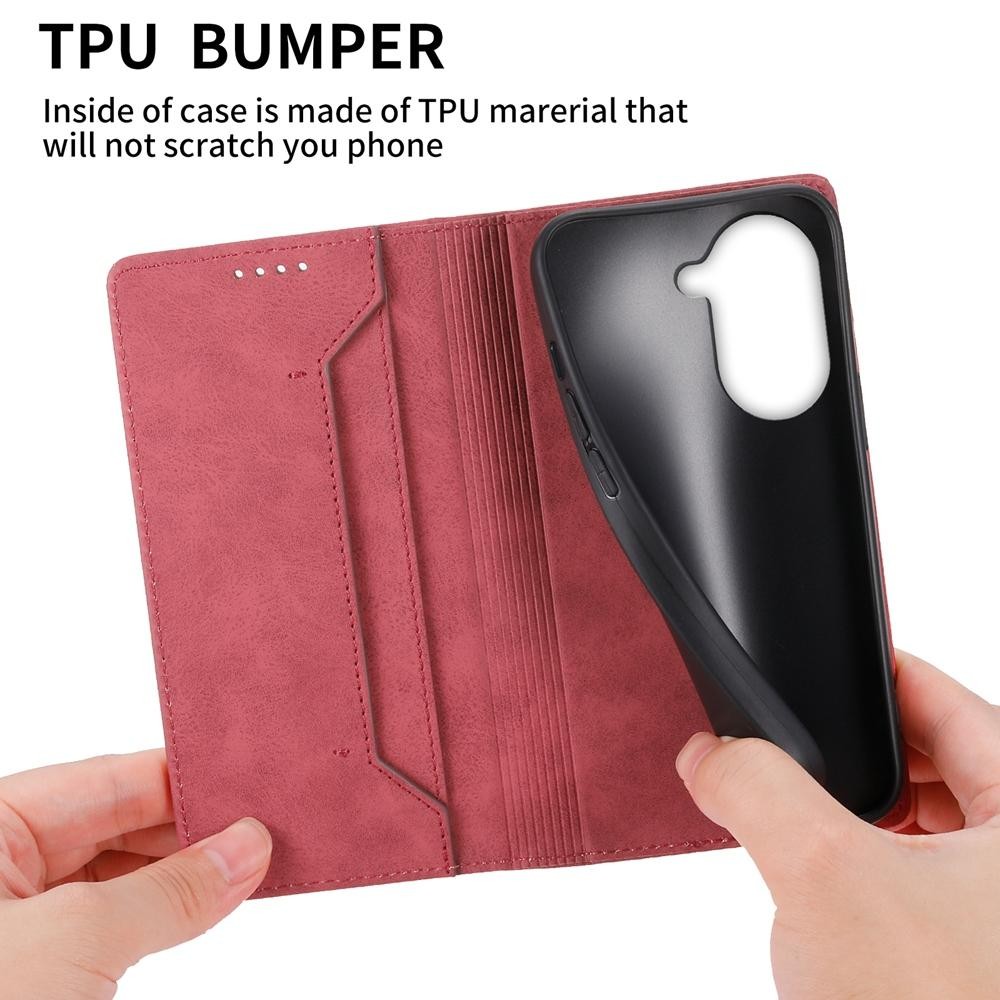Tel1 Xiaomi Redmi A5 Magnet Horizontal Θήκη Βιβλίο - Dark Red