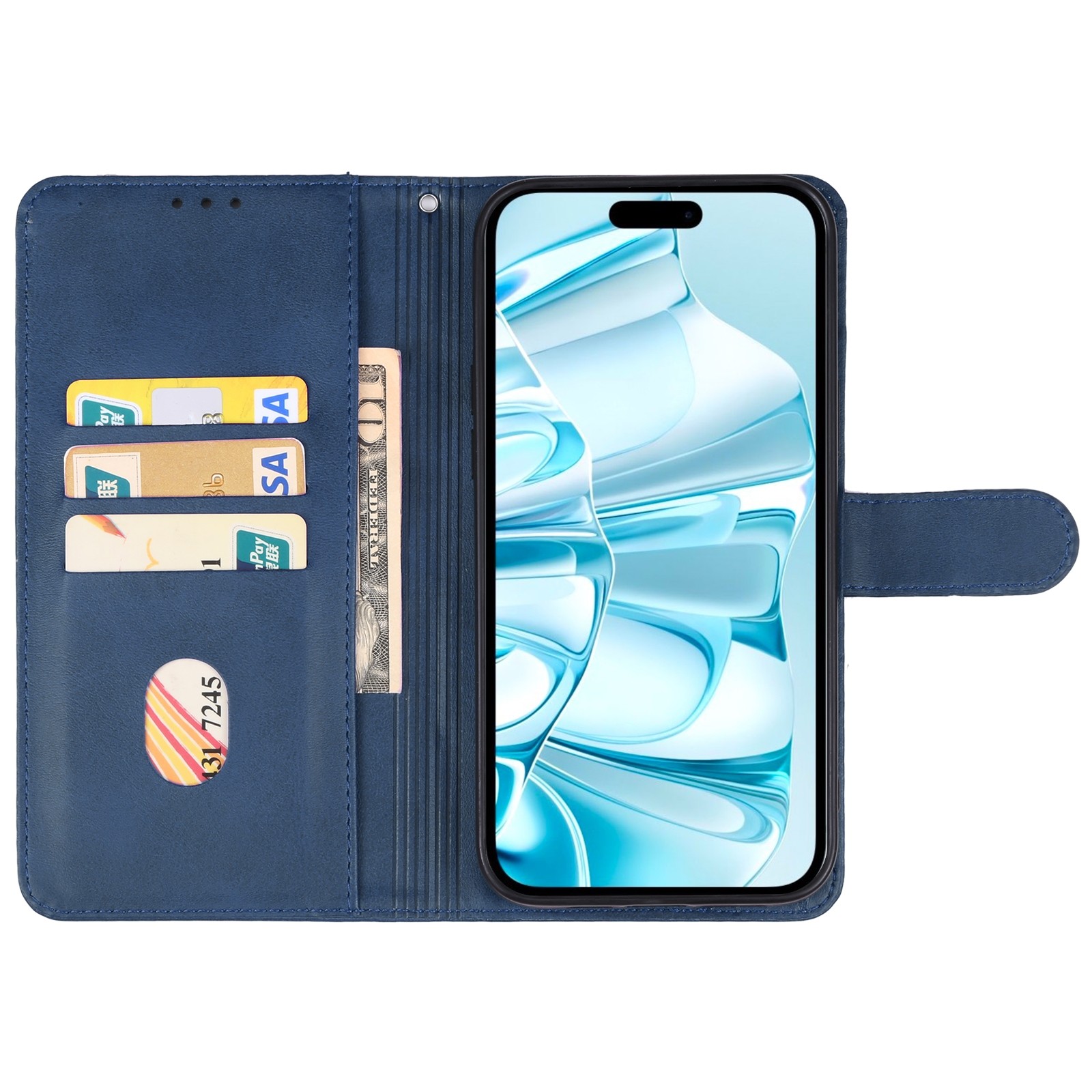 Tel1 iPhone 16 Book Θήκη Βιβλίο - Blue